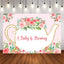 Mocsicka Baby is Brewing Backdrop Tea Party Photo Banners-Mocsicka Party