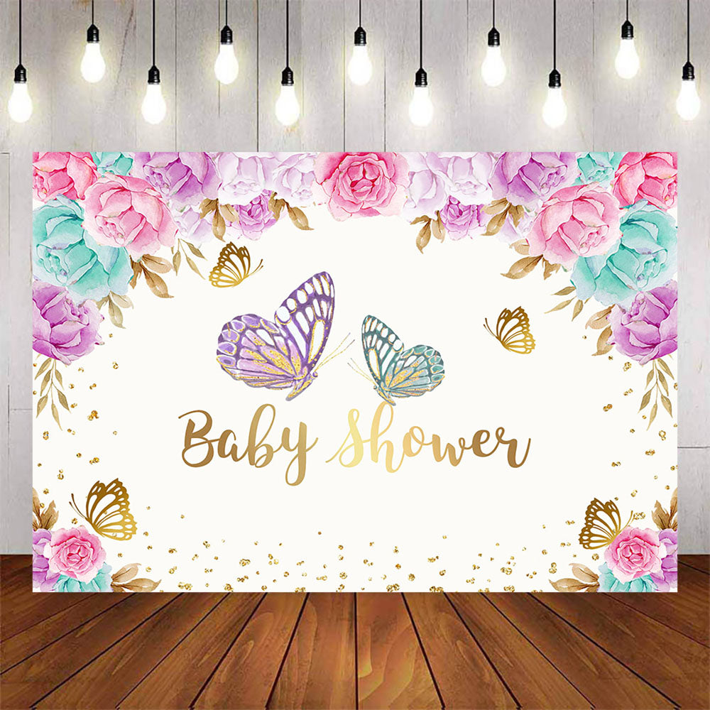 Mocsicka Butterflies and Flowers Baby Shower Party Supplies-Mocsicka Party