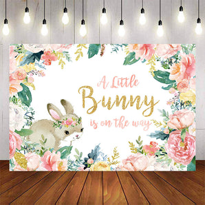 Mocsicka A Little Bunny is on the Way Baby Shower Party Banners-Mocsicka Party