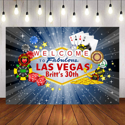 Mocsicka Las Vegas Theme Birthday Party Backdrop Casino Chips Background-Mocsicka Party