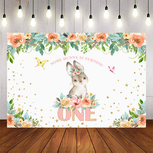 Mocsicka Some Bunny is Turning One Birthday Party Banners-Mocsicka Party