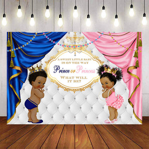 Mocsicka Prince or Princess Gender Reveal Baby Shower Background-Mocsicka Party