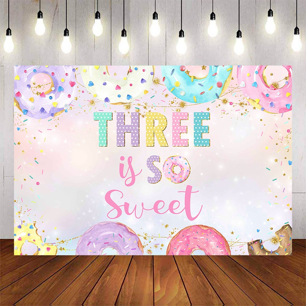 Mocsicka Forever Sweet Donuts Theme Birthday Party Photo Banners-Mocsicka Party
