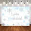 Mocsicka Winter Onederland Snowflakes Baby Shower Party Backdrop-Mocsicka Party