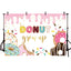 Mocsicka Donut Grow Up Happy Birthday Party Backdrops