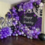 Mocsicka Stripes and Purple Rose Happy Birthday Party Decor