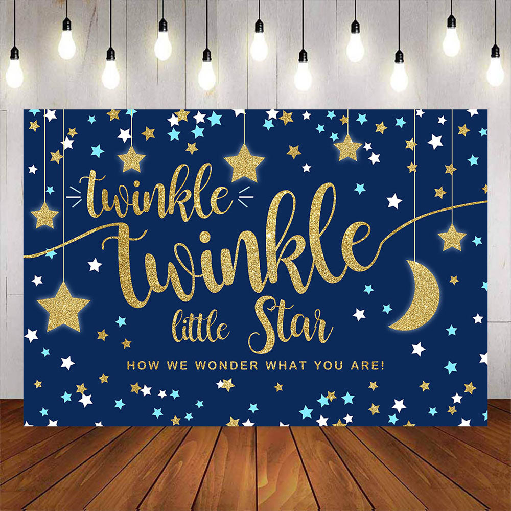 Mocsicka Twinkle Twinkle Little Star Baby Shower Background-Mocsicka Party