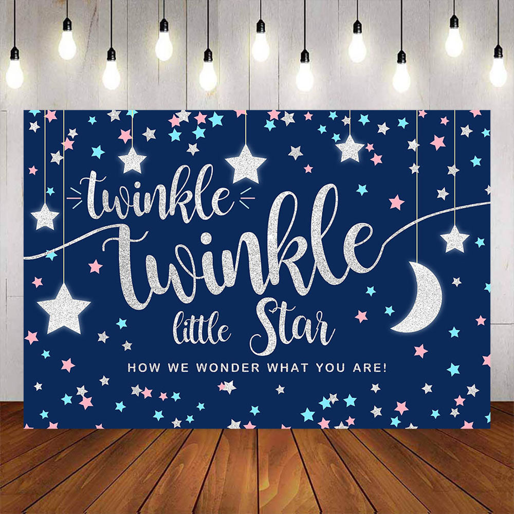 Mocsicka Twinkle Twinkle Little Star Baby Shower Party Background-Mocsicka Party