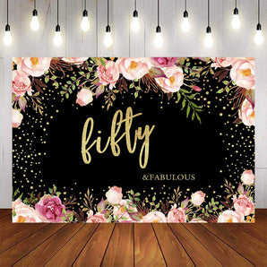 Mocsicka Fifty & Fabulous Spring Floral Birthday Party Supplies-Mocsicka Party