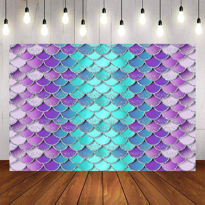 Mocsicka Mermaid Scales Baby Shower Party Back Grounds-Mocsicka Party
