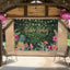 Mocsicka Hawaii Flowers Green Leaves Aloha Baby Shower Backdrop-Mocsicka Party