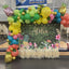 Mocsicka Hawaii Flowers Green Leaves Aloha Baby Shower Backdrop