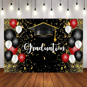 Mocsicka Happy Graduation Party Balloons and Ribbon Backgrounds-Mocsicka Party