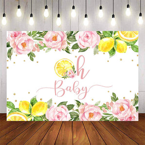 Mocsicka Lemon and Flowers Oh Baby Shower Party Supplies-Mocsicka Party
