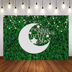 Mocsicka Big Moon Green Grass Baby Shower Party Banners-Mocsicka Party