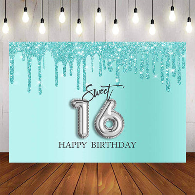 Mocsicka Sweet 16 Glowing Dots Happy Birthday Party Banners-Mocsicka Party