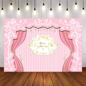 Mocsicka Peace Dove and Wreath Baby Shower Backdrop-Mocsicka Party