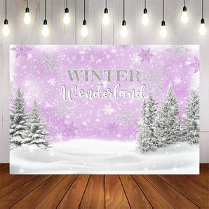 Mocsicka Winter Wondeland Snowflakes Baby Shower Background-Mocsicka Party