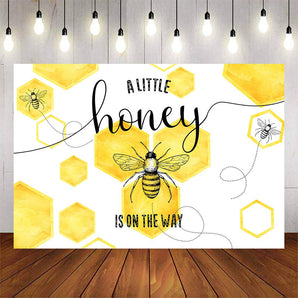 Mocsicka A Little Honey is on the Way Baby Shower Backdrop-Mocsicka Party