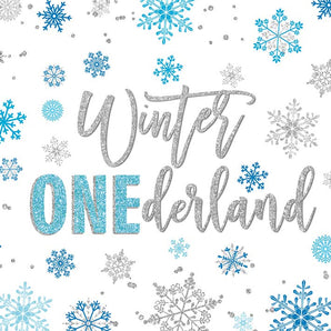 Mocsicka Winter Onederland Happy Birthday Party Backdrop-Mocsicka Party
