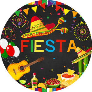 Mocsicka Mexican Fiesta Theme Round Cover