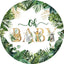 Mocsicka Plam Leaves and Little Animals Oh Baby Round Cover