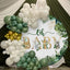 Mocsicka Plam Leaves and Little Animals Oh Baby Round Cover-Mocsicka Party