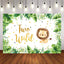 Mocsicka Little Lion and Plam Leaves Happy Birthday Backdrop-Mocsicka Party