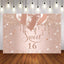 Mocsicka Champagne Gold Balloons Sweet 16 Happy Birthday Backdrop-Mocsicka Party