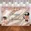 Mocsicka Black and Champagne Gold Balloons and Cakes Happy Birthday Background-Mocsicka Party