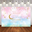 Mocsicka Pink and Blue Twinkle Little Star Baby Shower Backdrop-Mocsicka Party