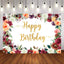 Mocsicka Red Flowers Happy Birthday Background-Mocsicka Party