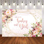 Mocsicka Pink Flowers Sweet Baby Girl Baby Shower Backdrop-Mocsicka Party