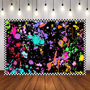 Mocsicka Colorful Graffiti on Black Background Photo Banners-Mocsicka Party