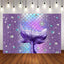 Mocsicka Mermaid and Diamonds Gem Birthday Backdrop-Mocsicka Party