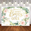 Mocsicka Little Bunny and Flowers Happy 1st Birthday Backdrop-Mocsicka Party