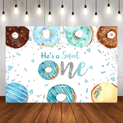 Mocsicka Sweet Donut Boy Birthday Party Background-Mocsicka Party