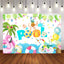 Mocsicka Swimming Pool and Swimming Ring Summer Pool Party Backdrop-Mocsicka Party