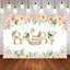 Mocsicka Spring Floral Pink Truck Baby Shower Backdrop-Mocsicka Party