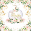 Mocsicka Pink Flowers and Little Pumpkin Baby Shower Backdrop