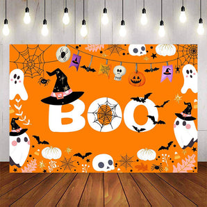 Mocsicka Halloween Theme Boo and Ghost Photo Backdrop-Mocsicka Party