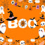 Mocsicka Halloween Theme Boo and Ghost Photo Backdrop