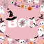 Mocsicka Halloween Theme Boo and Ghost Pink Photo Backdrop