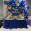 Mocsicka Blue Board and Pumpkin Flowers Happy Birthday Backdrop-Mocsicka Party