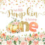 Mocsicka One Little Pumpkin isturning Baby Shower Back Drops Flower Background-Mocsicka Party