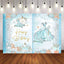 Mocsicka  Princess Backdrop Castle Flowers Happy Birthday Party