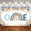 Mocsicka One Rainbow and Flowers Baby Shower Backdrop