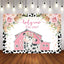Mocsicka Farm Holy Cow and Pink Flowers Birthday Backdrop