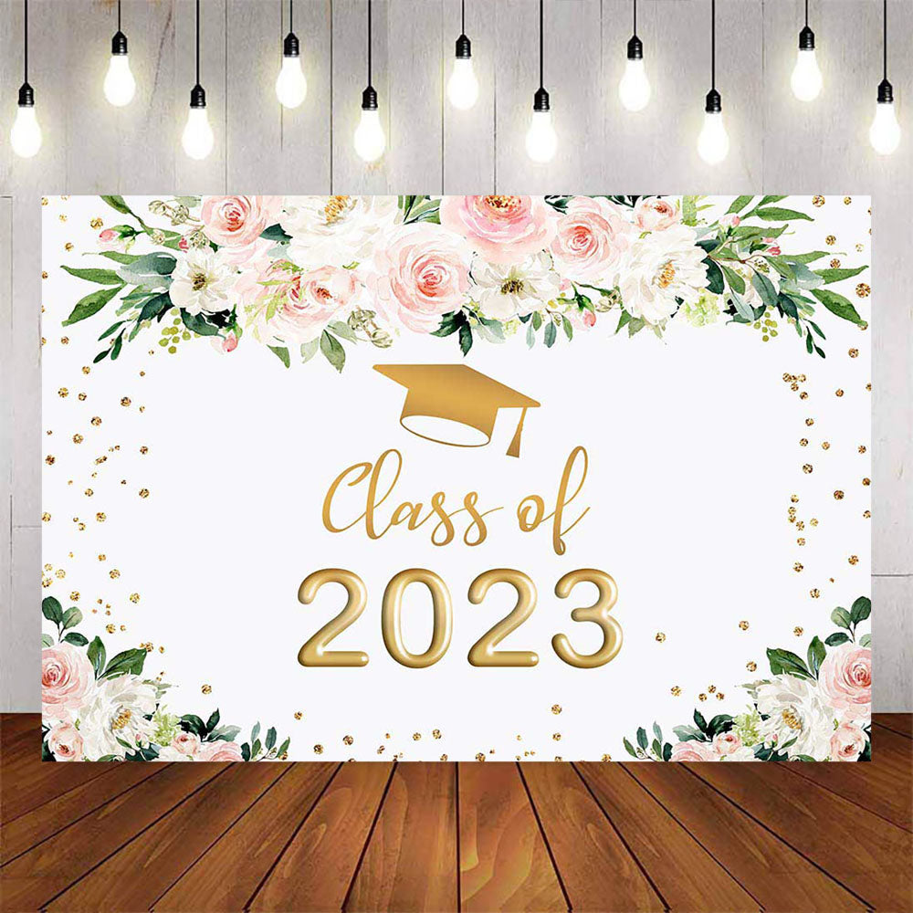 Mocsicka Pink Congratulations Graduates Class of 2023 Backdrops-Mocsicka Party