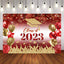 Mocsicka Red Congratulations Graduates Class of 2023 Backdrops